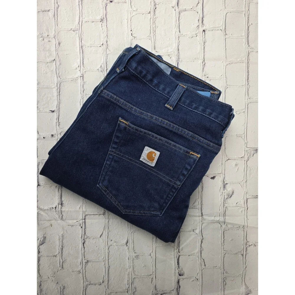 Carhartt Jeans Mens 36/35 Modern Fit Straight Blue  Denim Jeans
